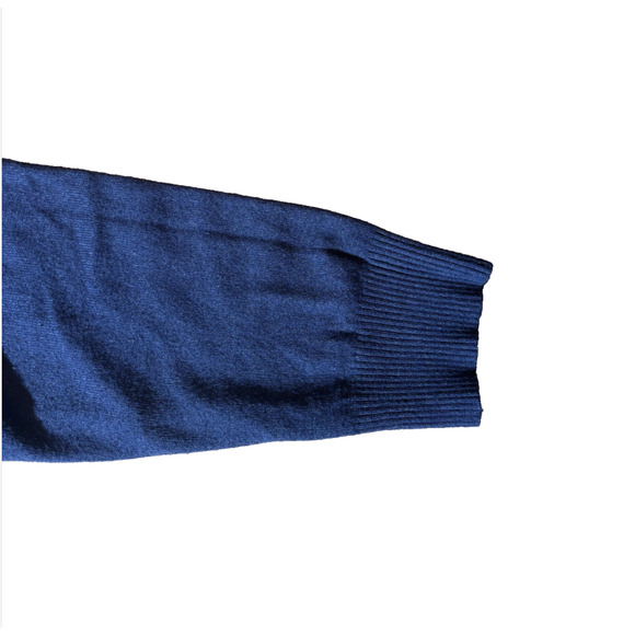 Debut Navy Long Cardigan Duster Open Front Pockets Side Slits Lagenlook Sz M EUC - Picture 5 of 10